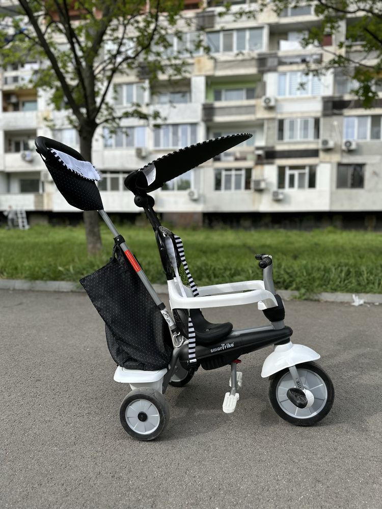 Детска триколка smarTrike 4-в-1 Vanilla Plus, черно и бяло