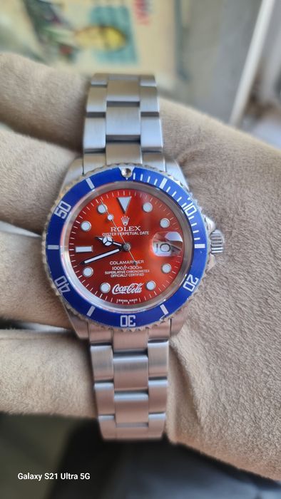 Rolex CocaCola automatic mexanika redkiy varyanti. Oynasi safferdan.