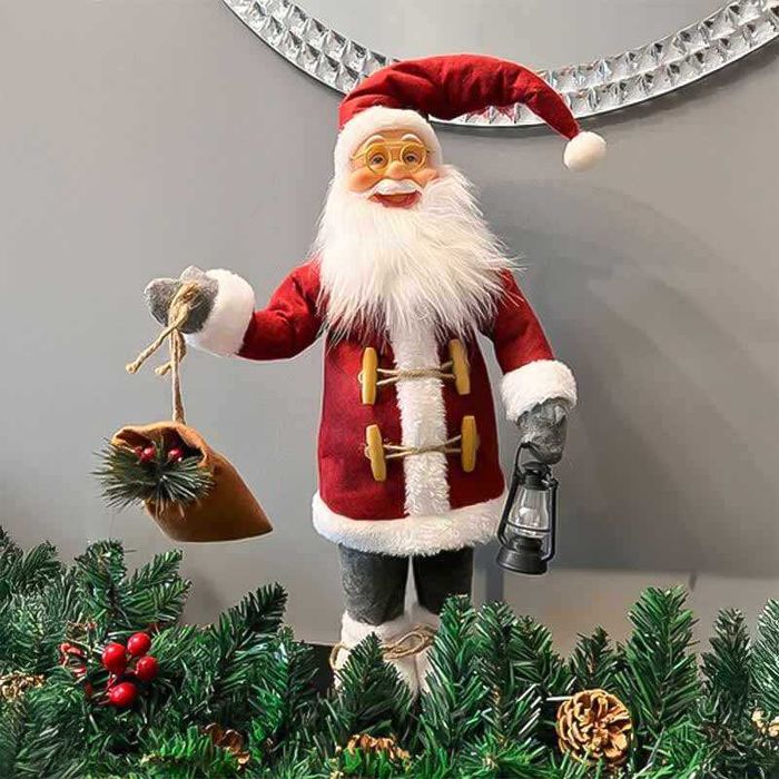 Декоративна фигура на Дядо Коледа 45 см, коледна украса