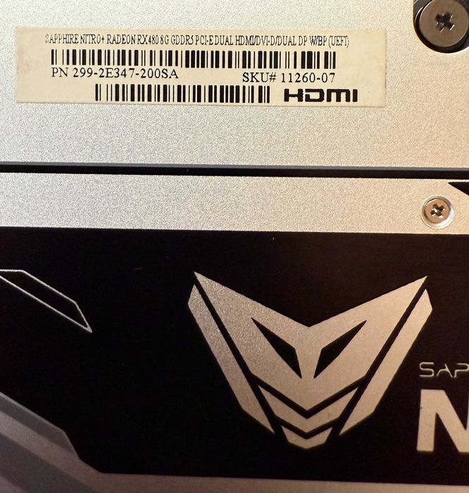 ТОП състояние Видео карта GPU Sapphire NITRO+ RX 480 OC 8GB GDDR5