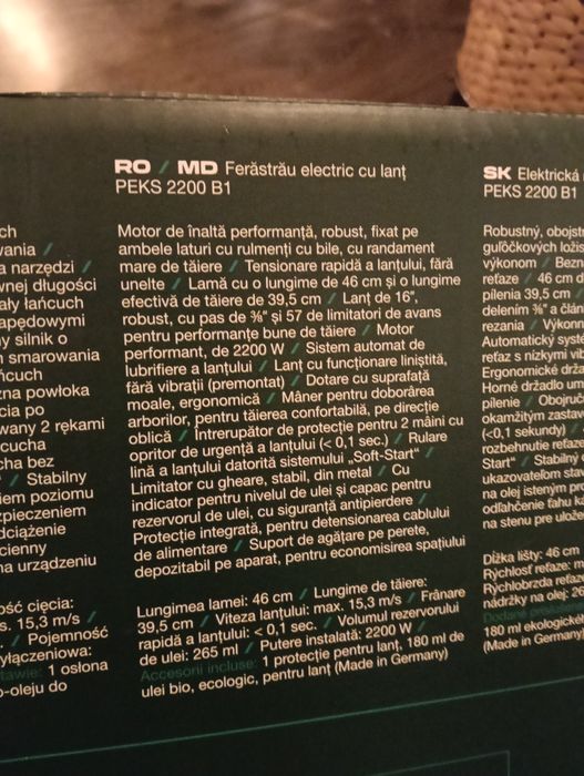 Drujba,fierăstrău electric parkside PEKS 2200 B1