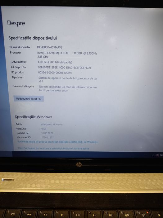 Laptop hp i3 functional