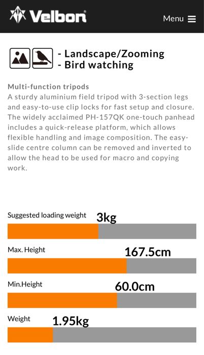 Velbon Sherpa 200 Tripod