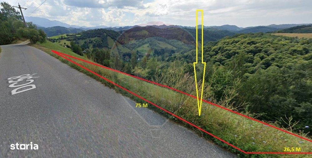 Teren extravilan, 2000 mp, Sat Peștera (com Moieciu)