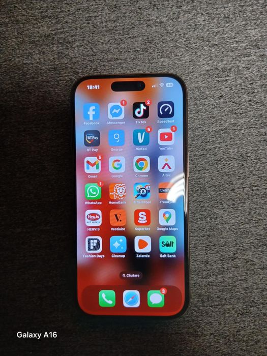 iPhone 16pro nou folie protecti camere baterie sută la sută