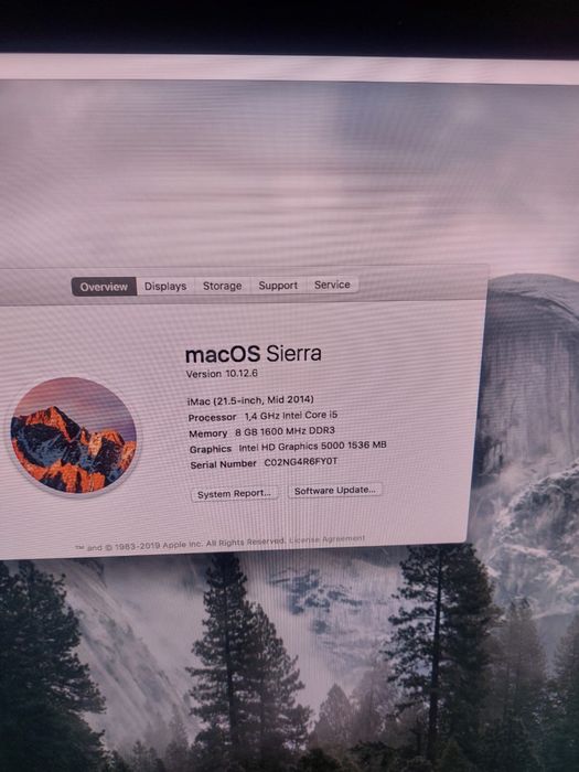 iMac - macOs Sierra vers 10.12.6