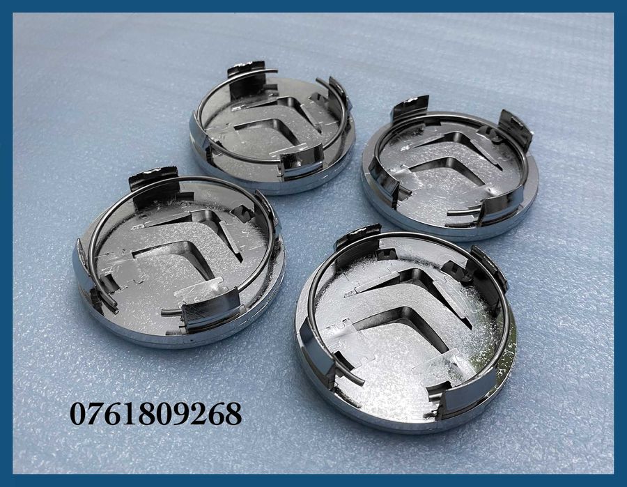 Set 4 capace argintii 60mm jante aliaj Citroen
