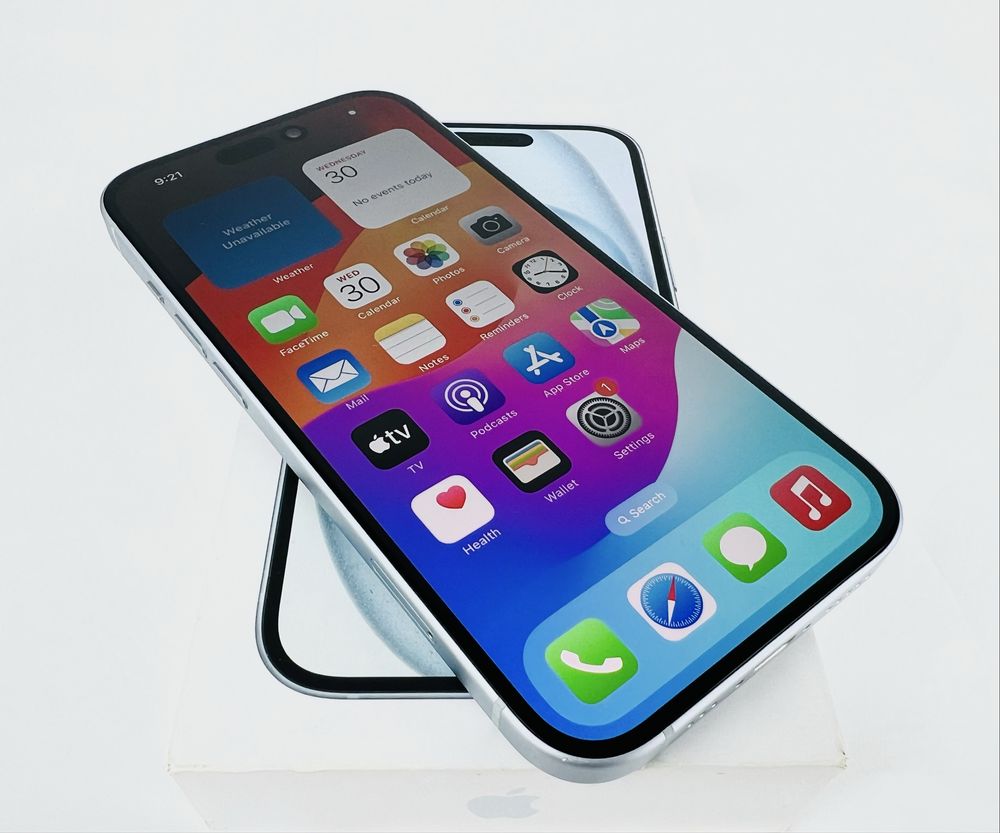Apple iPhone 15 128GB Blue 100% Батерия! Гаранция!
