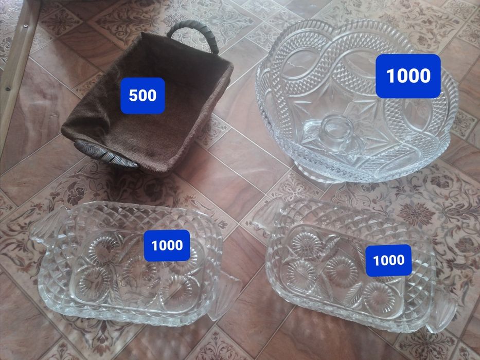 Ваза,Салатница хрусталь-1000тг