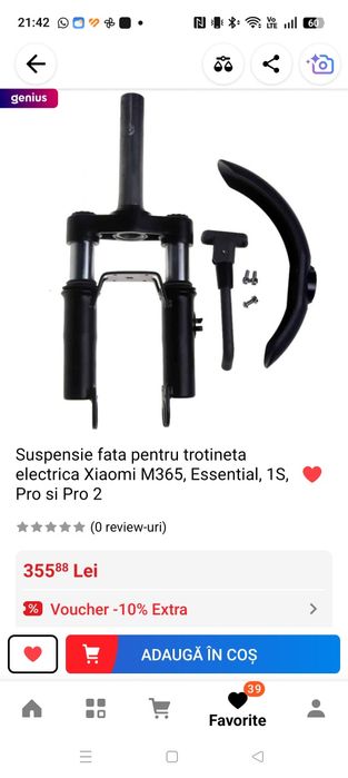 Suspensie față trotinetă Xiaomi Pro2, PRO, M365 și 1S