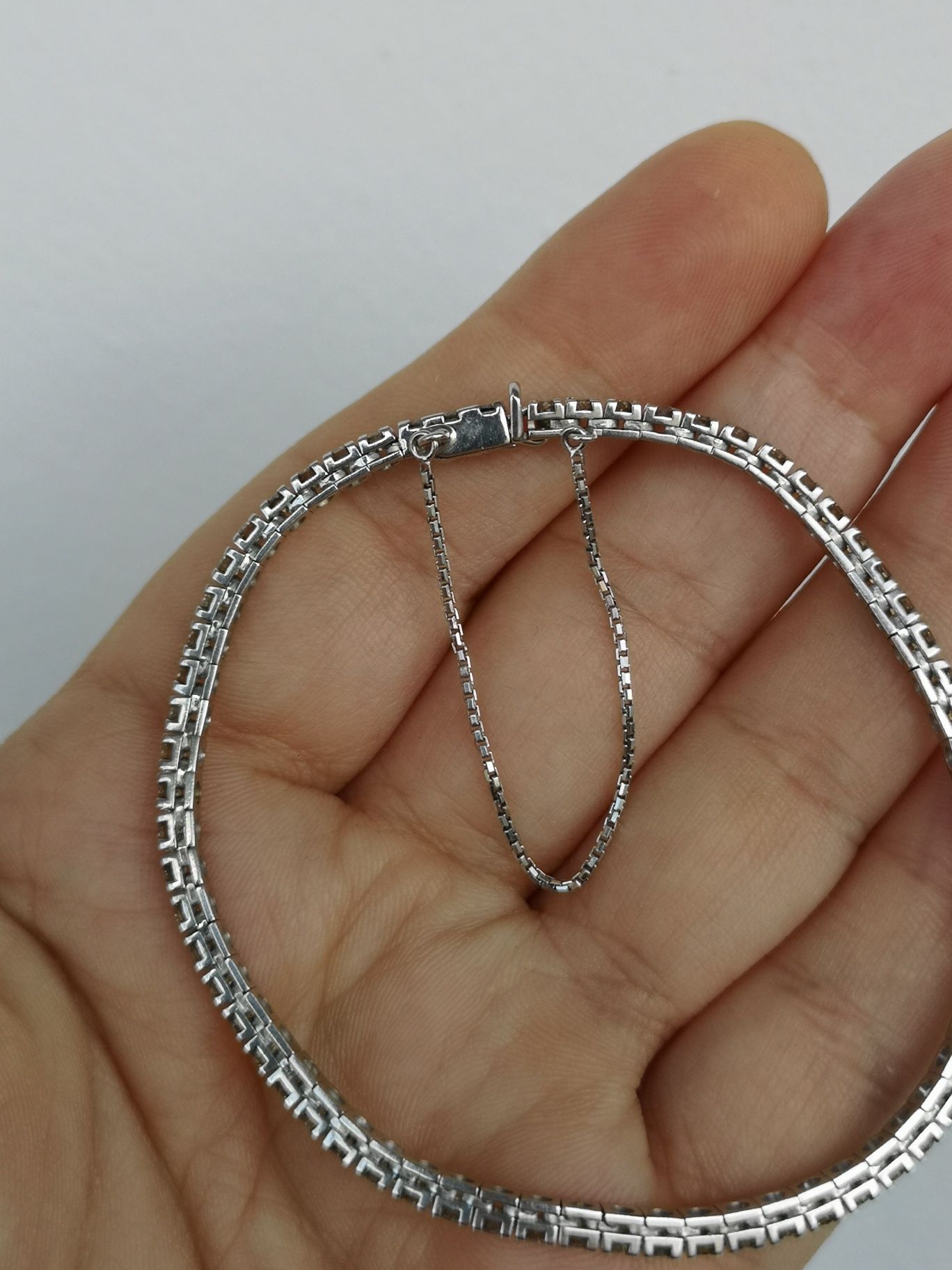 Brățară tennis aur 18k diamante Champagne 2.7 Ct