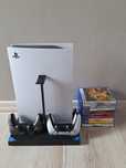 PlayStation5 със 2 джойстика и 12 игри