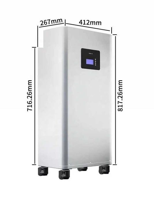 15kWh 51.2v SEPLOS Вертикална соларна батерия BMS 200A LiFePo4 стояща