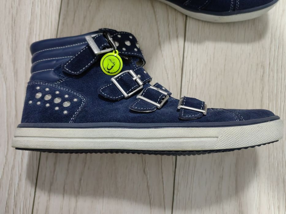 Ghete sport din piele întoarsă Lurchi, mărimea 38, bleumarin