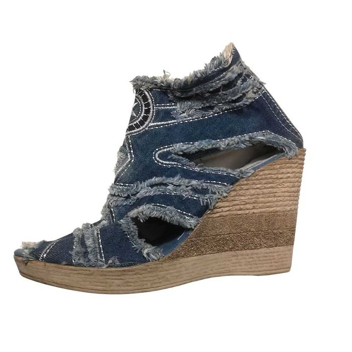 Vand sandale din denim / blugi - 41