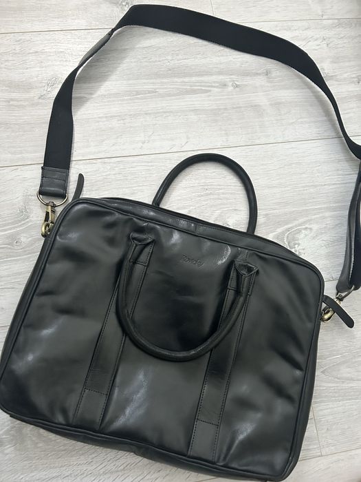 Geanta laptop din piele naturala neagra ROVICKY Michigan