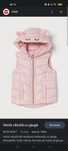 Vand vesta h&m vatuita roz pudra cu gluga