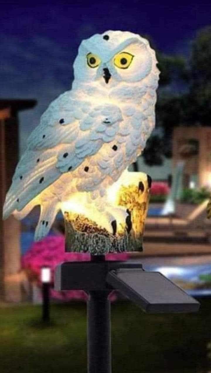 LED соларна лампа бухал