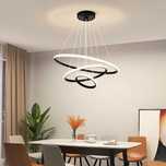 Lustra LED moderna cu telecomanda, reglabila, neagra