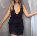 Rochie ASOS, scurta, bleumarin, cu decolteu, XS