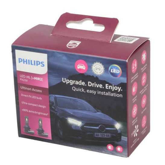 LED крушки предни фарове HIR2, Philips Ultinon Access 2500, 12V 20W