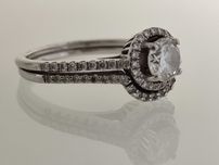 Inel aur 14k cu diamante