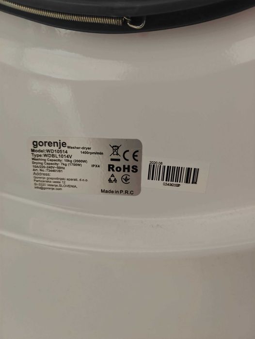 Vand masina spalat rufe cu uscator Gorenje WD10514, ca noua!