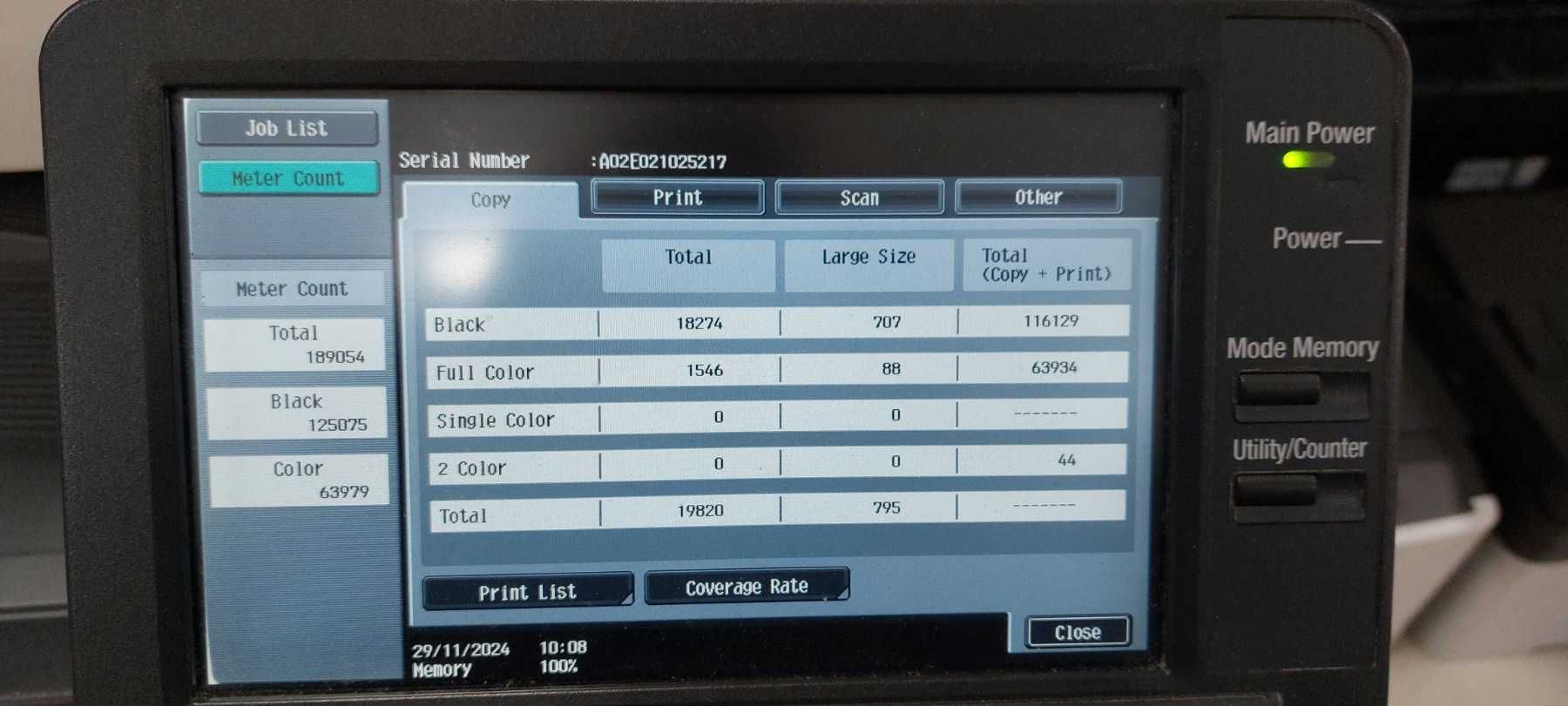 Продавам Konica Minolta BizHub C253