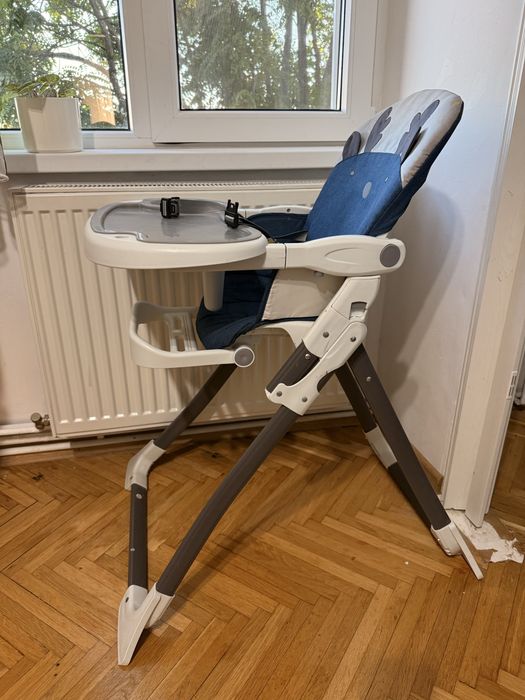 Scaun de masa copii albastru pliabil Ecotoys