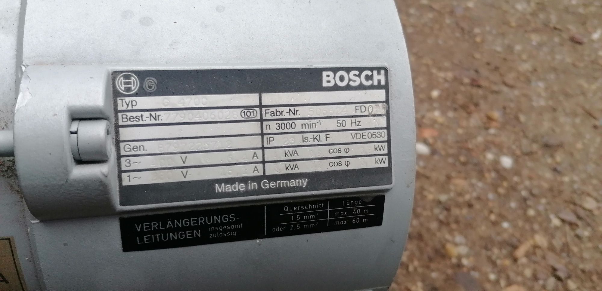 Генератор агрегат за ток BOSCH