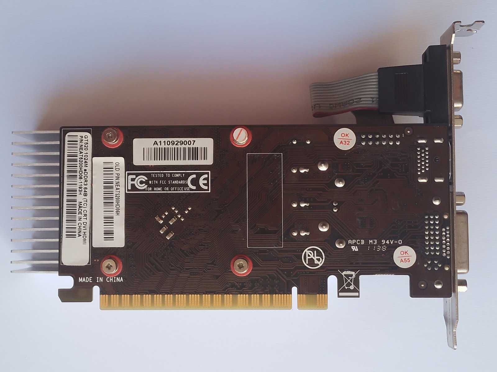 Видеокарта Palit GeForce GT 520 1GB DDR3 HDMI-output