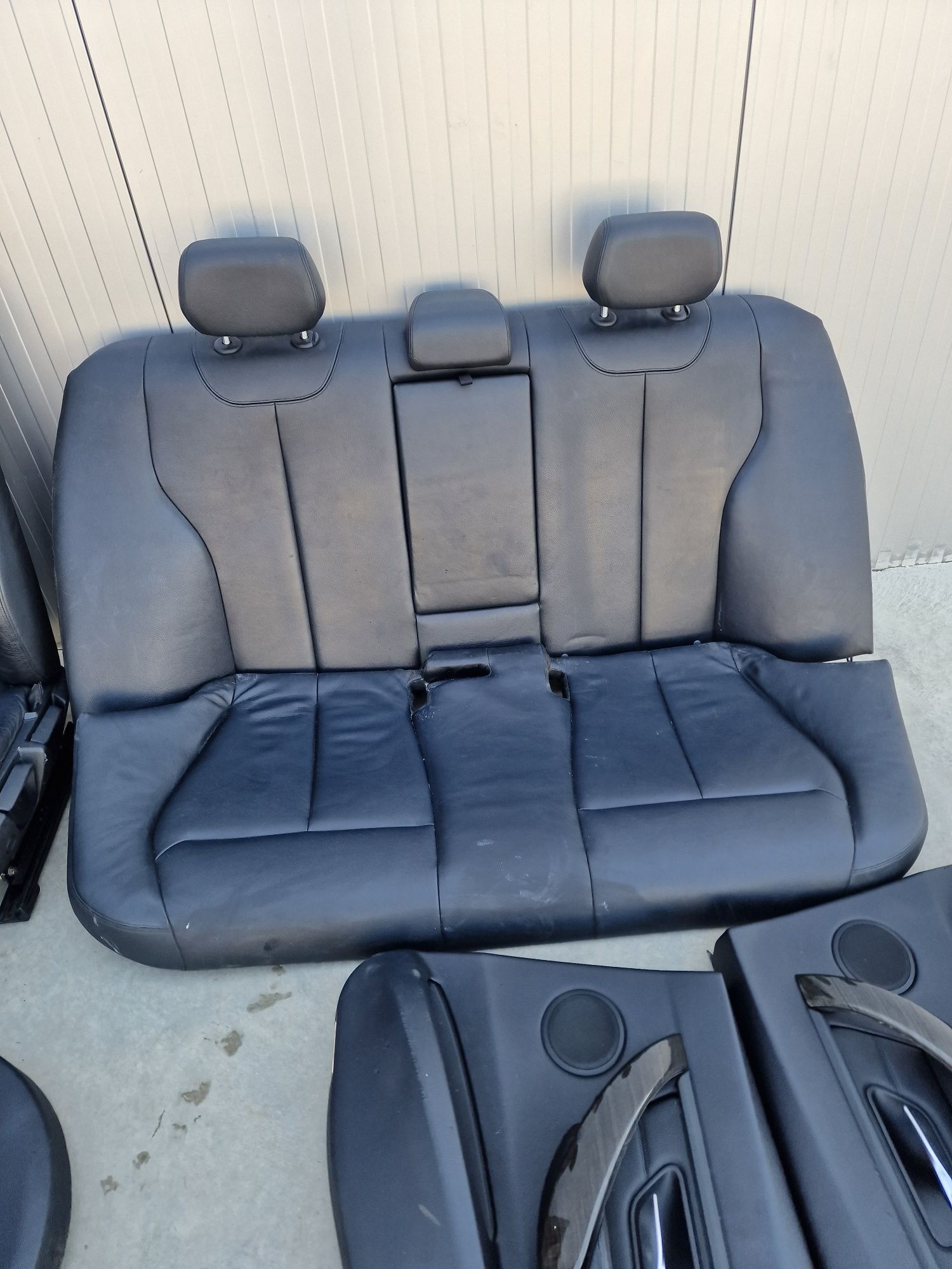 Interior piele neagră scaune cu încălzire bancheta bmw f30