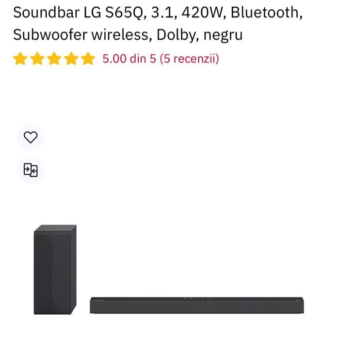 LG Sound Bar 420W,wireless, Bluetooth