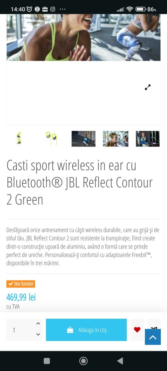 Casti wireless JBL Reflect Contour
