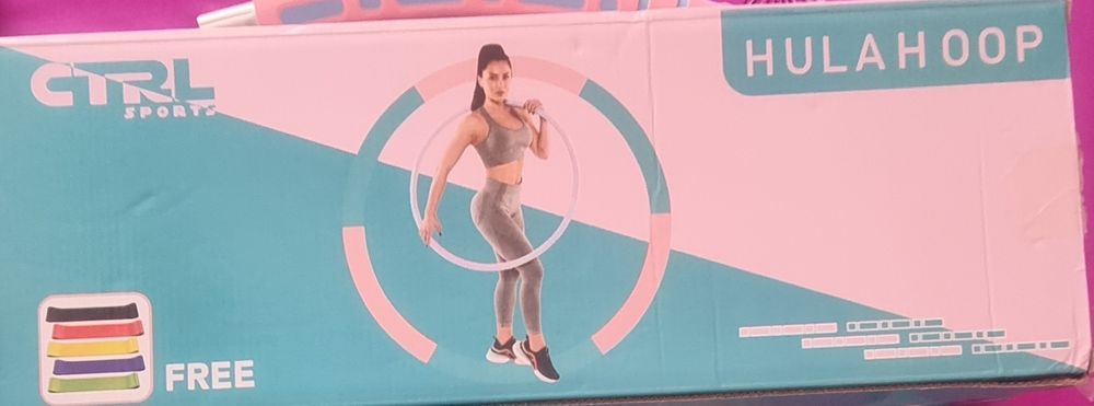 Set cerc fitness Hula Hoop pentru slabit+ 5 benzi elastice
