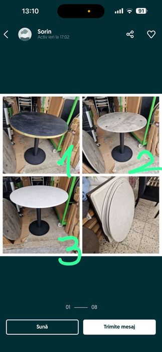 Mese rotunde/ Mese cafenea