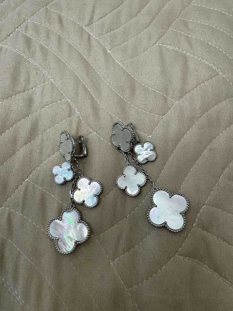 Серьги Van Cleef & Arpels с упаковкой