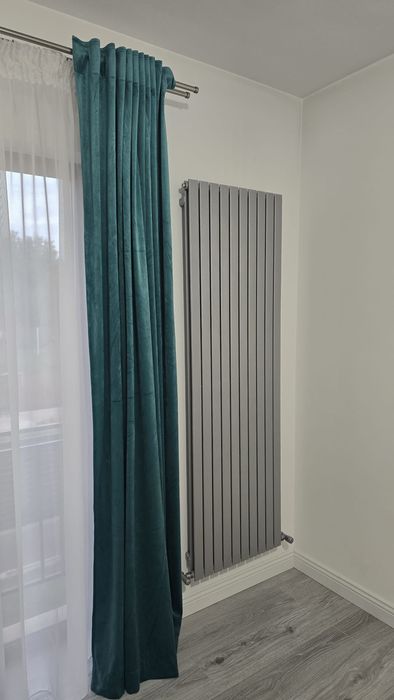 Draperie verde de catifea cu rejansa