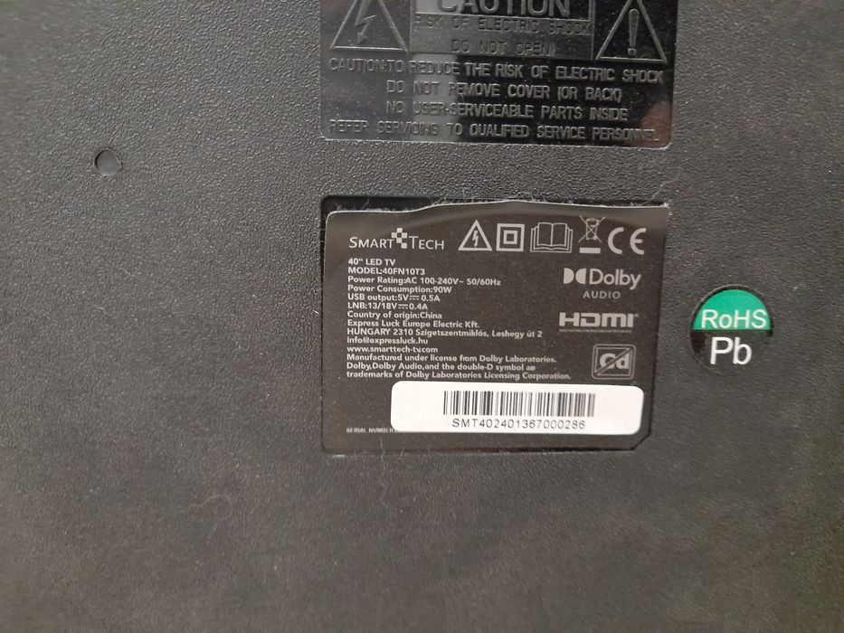 Смарт лед телевизор 40 инча за части с дистанционно! Спешно и изгодно!