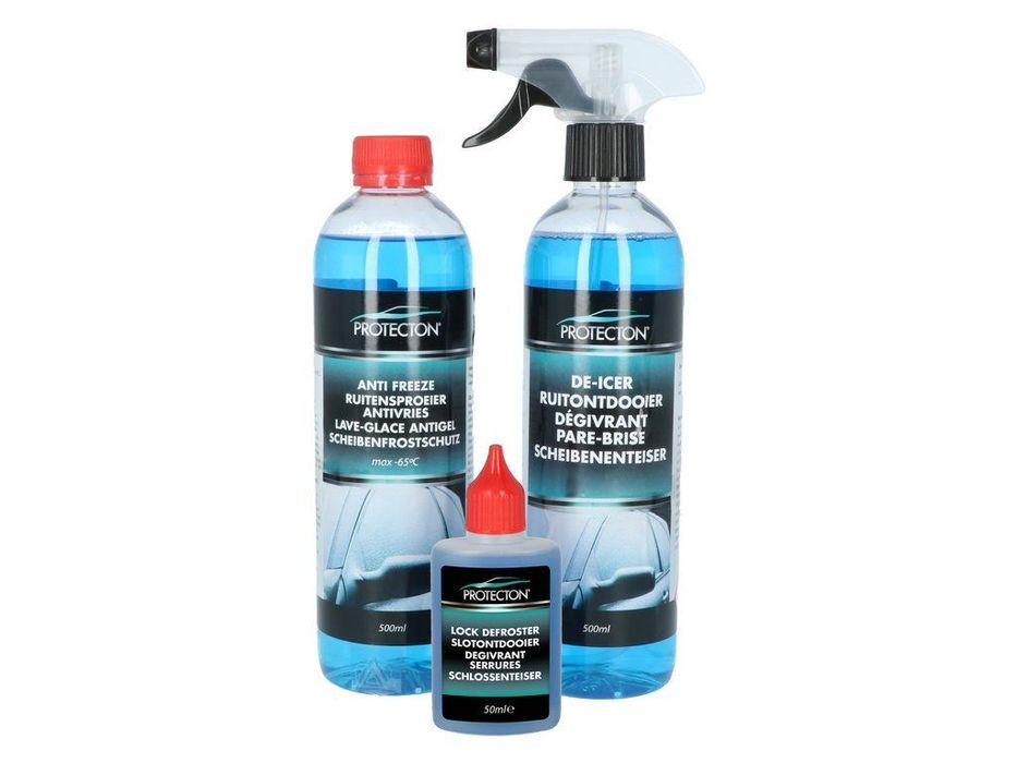 Set de Iarna Protecton 3 Piese - Esentiale pentru Iarna - Spray Dezghetare, Dezghetator yale si parbrizol