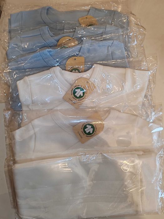 Lot 6 hăinuțe noi Organic bebe, mărimea 62
