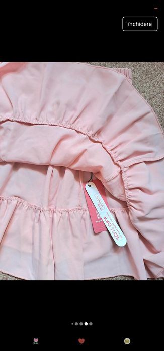 Fusta roz cu dantela stil Lolita noua cu etichetă fusta clos