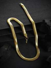 Lant aur 14k Snake Cuban Plat 65cm lungime