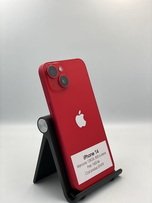 iPhone 14 - 128GB memorie, 86% baterie, 1 an garantie