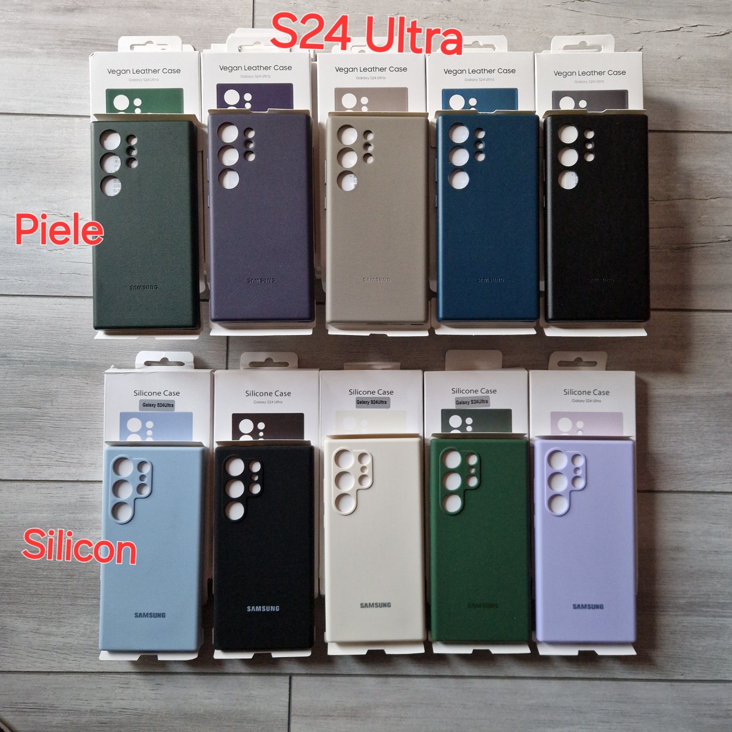 Huse Piele/Silicon Samsung Leather/Silicone Cover seria S22/23/24