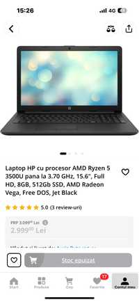 Laptop HP(foarte putin utilizat)