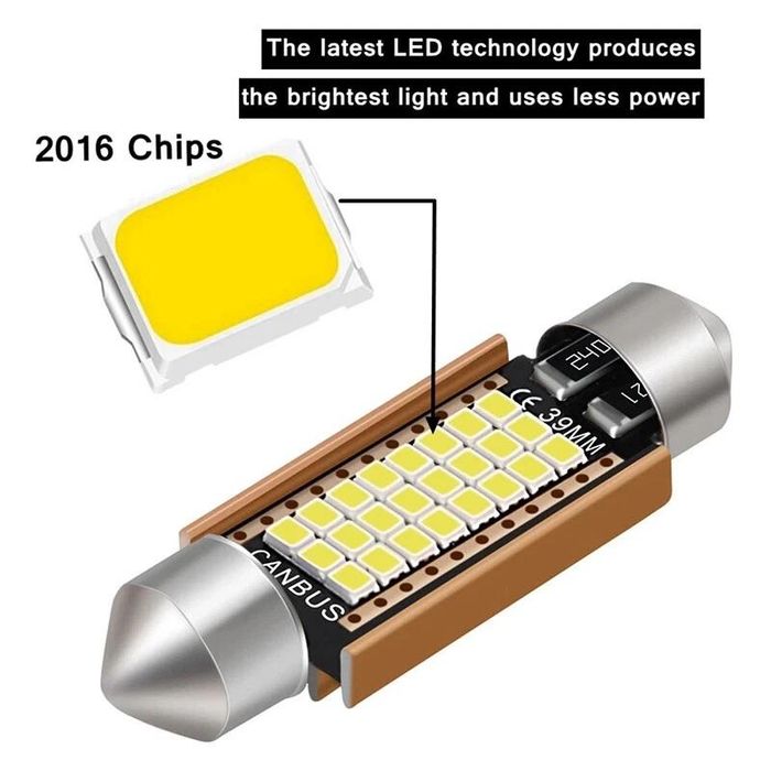 Led canbus крушки 2 броя 2016 21smd ultrabright festoon c5w c10w ...