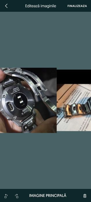 Ocazie _Bratara metalica GARMIN ( din titan) _ marimea 22 mm !