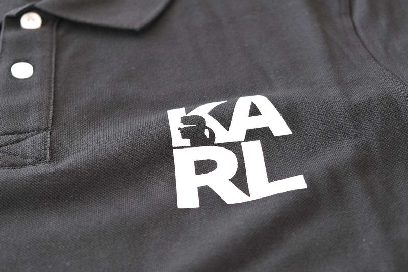 Промо KARL LAGERFELD-М/L/XL размер-черна мъжка поло/polo тениска