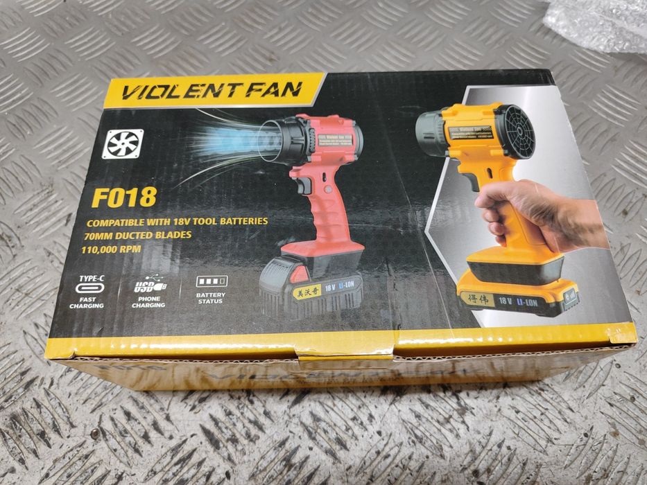 Преносим вентилатор Violent Fan F018|ак. батерия 18V|10 000 RPM|